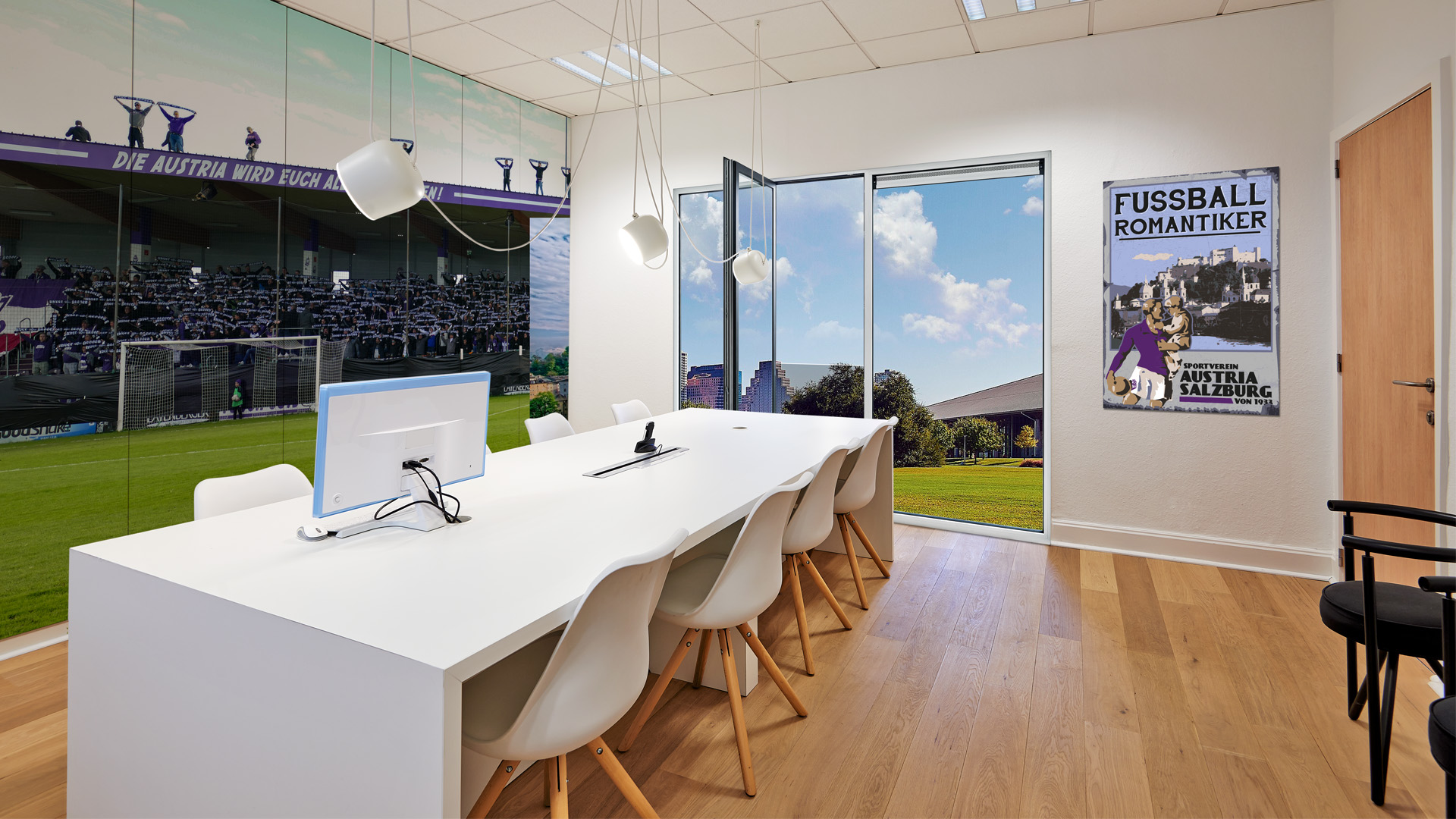Teams Zoom Hintergrund Büro - Home Office mit Aussicht: Neue